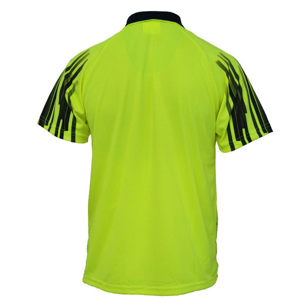 DNC HiVis Sublimated Full Stripe Polo - 3566-Queensland Workwear Supplies