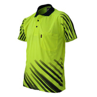 DNC HiVis Sublimated Full Stripe Polo - 3566-Queensland Workwear Supplies