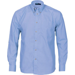 DNC Long Sleeve Polyester Cotton Chambray Business Shirt - 4122