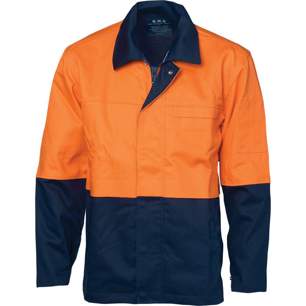 DNC Patron Saint Flame Retardant 2-Tone Drill Welders Jacket - 3431-Queensland Workwear Supplies