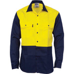 DNC Patron Saint Flame Retardant 2-Tone Long Sleeve Drill Shirt - 3406-Queensland Workwear Supplies
