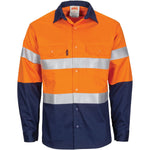 DNC Patron Saint Taped Flame Retardant 2 Tone Long Sleeve Shirt - 3409-Queensland Workwear Supplies