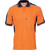 DNC Polyester Cotton Contrast Panel Short Sleeve Polo - 3895-Queensland Workwear Supplies