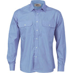 DNC Polyester Cotton Long Sleeve Work Shirt - 3212-Queensland Workwear Supplies
