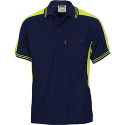 DNC Polyester Cotton Panel Short Sleeve Polo - 5214