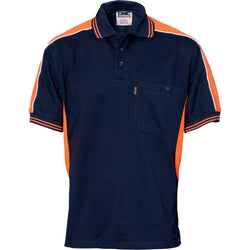 DNC Polyester Cotton Panel Short Sleeve Polo - 5214