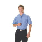 DNC Short Sleeve Polyester Cotton Chambray Business Shirt - 4121-Queensland Workwear Supplies
