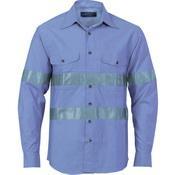 DNC Taped Cotton Chambray Long Sleeve Shirt - 3889-Queensland Workwear Supplies