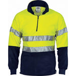 DNC Taped HiVis 2-Tone 1/2 Zip Fleece - 3829-Queensland Workwear Supplies