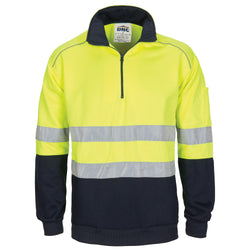 DNC Taped HiVis 2-Tone 1/2 Zip Fleecy  - 3729