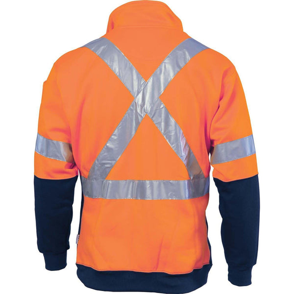 DNC Taped HiVis 2-Tone 1/2 Zip Fleecy - 3929-Queensland Workwear Supplies