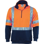 DNC Taped HiVis 2-Tone 1/2 Zip Fleecy - 3929-Queensland Workwear Supplies