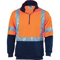 DNC Taped HiVis 2-Tone 1/2 Zip Fleecy - 3929-Queensland Workwear Supplies