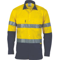 DNC Taped HiVis 2-Tone 3-Way Long Sleeve Shirt - 3948-Queensland Workwear Supplies