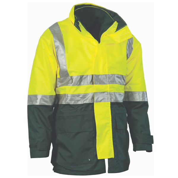 DNC Taped HiVis 2-Tone "4in1" Breathable Jacket - 3864-Queensland Workwear Supplies