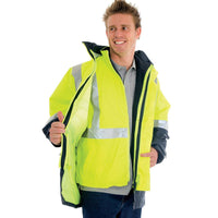 DNC Taped HiVis 2-Tone "4in1" Breathable Jacket - 3864-Queensland Workwear Supplies