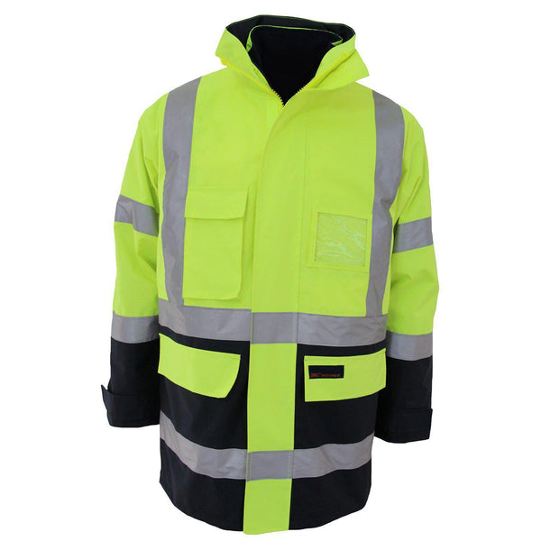 DNC Taped HiVis 2-Tone "6in1"Jacket - 3964-Queensland Workwear Supplies