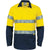 DNC Taped HiVis 2-Tone Closed Front Long Sleeve Cotton Shirt - 3849-Queensland Workwear Supplies