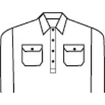 DNC Taped HiVis 2-Tone Closed Front Long Sleeve Cotton Shirt - 3849-Queensland Workwear Supplies