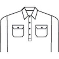 DNC Taped HiVis 2-Tone Closed Front Long Sleeve Cotton Shirt - 3849-Queensland Workwear Supplies