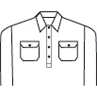 DNC Taped HiVis 2- Tone Cool-Breeze Close Front Long Sleeve Cotton Shirt - 3949-Queensland Workwear Supplies