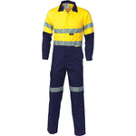DNC Taped HiVis 2-Tone Cotton Drill Overalls - 3855-Queensland Workwear Supplies