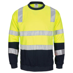 DNC Taped HiVis 2-Tone Crew-Neck Fleecy Sweater - 3723