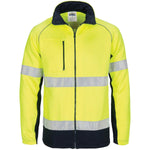 DNC Taped HiVis 2-Tone Full Zip Fleecy - 3726-Queensland Workwear Supplies