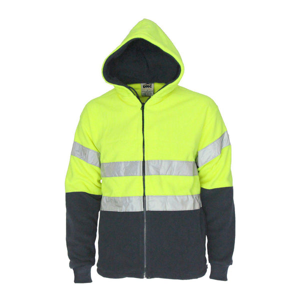 DNC Taped HiVis 2-Tone Full Zip Polar Fleecy - 3926-Queensland Workwear Supplies
