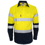 DNC Taped HiVis 2-Tone Long Sleeve Shirt - 3976-Queensland Workwear Supplies