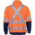 DNC Taped HiVis 2-Tone X-Back 1/2 Zip Fleecy - 3930-Queensland Workwear Supplies