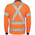 DNC Taped HiVis 2-Tone X-Back Long Sleeve Polo - 3714-Queensland Workwear Supplies