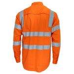 DNC Taped HiVis 3-Way Cool-Breeze VIC Rail Long Sleeve Shirt - 3543-Queensland Workwear Supplies