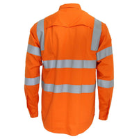 DNC Taped HiVis 3-Way Cool-Breeze VIC Rail Long Sleeve Shirt - 3543-Queensland Workwear Supplies