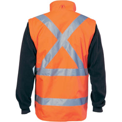 DNC Taped HiVis 4in1 X-Back Zip Off Sleeve Reversible Vest - 3990