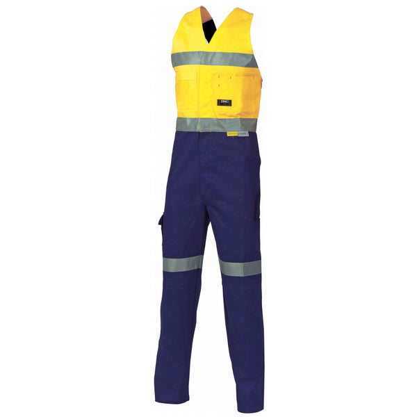 DNC Taped HiVis Action Back Overall - 3857-Queensland Workwear Supplies