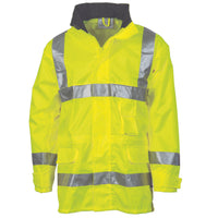 DNC Taped HiVis Breathable Rain Jacket - 3871-Queensland Workwear Supplies