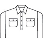 DNC Taped HiVis Close Front Long Sleeve Cotton Shirt - 3945-Queensland Workwear Supplies