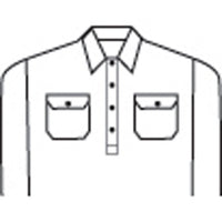 DNC Taped HiVis Close Front Long Sleeve Cotton Shirt - 3945-Queensland Workwear Supplies