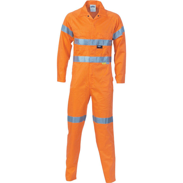 DNC Taped HiVis Cool-Breeze Light Weight Cotton Coverall - 3956-Queensland Workwear Supplies