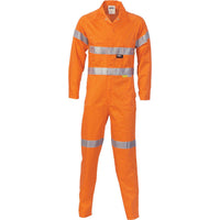 DNC Taped HiVis Cotton Coverall - 3854-Queensland Workwear Supplies