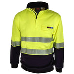 DNC Taped HiVis Flame Retardant & Arc Rated 1/2 Zip Jumper - 3424-Queensland Workwear Supplies