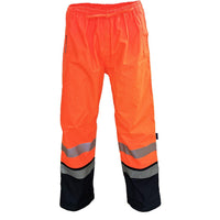 DNC Taped HiVis Flame Retardant & Arc Rated Rain Pants - 3472-Queensland Workwear Supplies