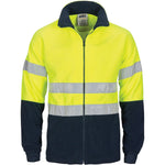 DNC Taped HiVis Full Zip Polar Fleece - 3830-Queensland Workwear Supplies