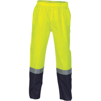 DNC Taped HiVis Light Weight Rain Pants - 3880-Queensland Workwear Supplies