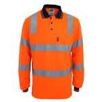 DNC Taped HiVis Long Sleeve Polo - 3713-Queensland Workwear Supplies
