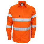 DNC Taped HiVis Long Sleeve Shirt - 3977-Queensland Workwear Supplies