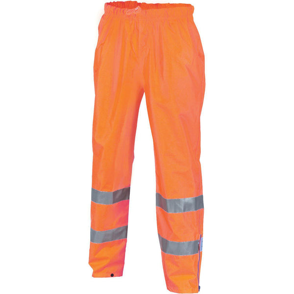 DNC Taped HiVis Rain Trousers - 3772-Queensland Workwear Supplies