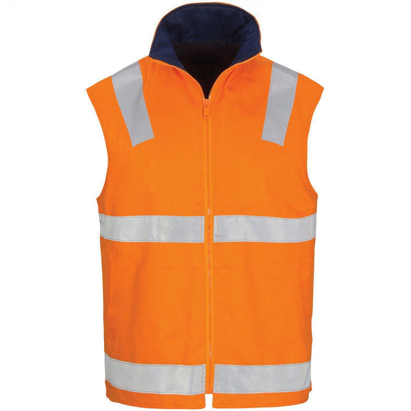 DNC Taped HiVis Reversible Vest - 3765-Queensland Workwear Supplies