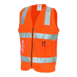 DNC Taped HiVis Safety Vest With ID Pocket - 3807